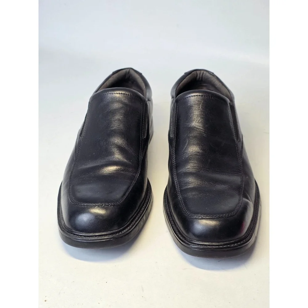 Nunn Bush‎ Men's Dress Shoes Size 13 Black Leather Slip On Comfort Gel Loafers